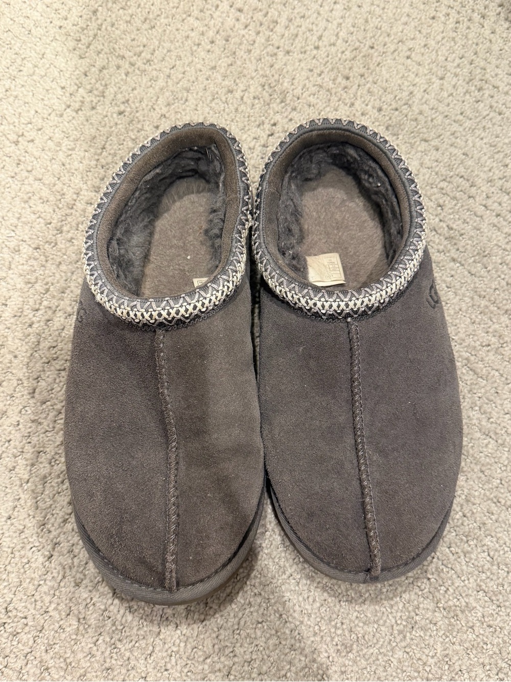 UGG Women's Slip-On Suede Slippers - Charcoal Gray
